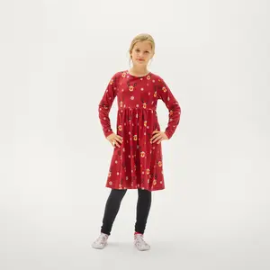 Julekjole barn, kjole med julemotiv